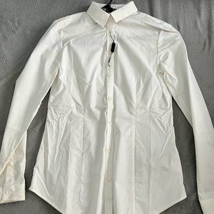 Burberry White Button Down Dress Shirt